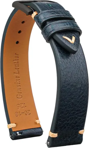 Italian Leather Watch Bands,Top Grain Tuscany Natural Vegetable-Tanned Genuine Leather Watch Straps, Calfskin Watchbands Replacement Strap for Men Women 16mm 18mm 19mm 20mm 21mm 22mm Quick Release
