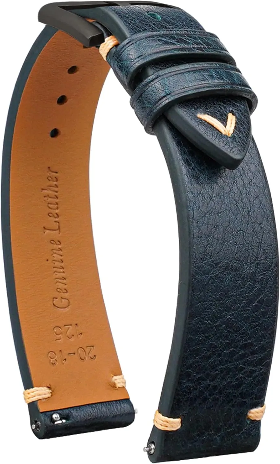 Italian Leather Watch Bands,Top Grain Tuscany Natural Vegetable-Tanned Genuine Leather Watch Straps, Calfskin Watchbands Replacement Strap for Men Women 16mm 18mm 19mm 20mm 21mm 22mm Quick Release