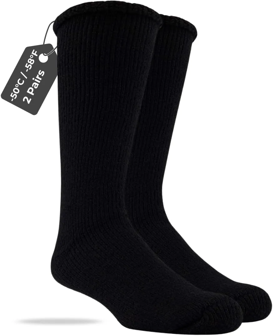 J.B. Field's -50 Below Icelandic Wool Socks for Extreme Cold Winter Weather, Thermal Socks for Women and Men, (Large)