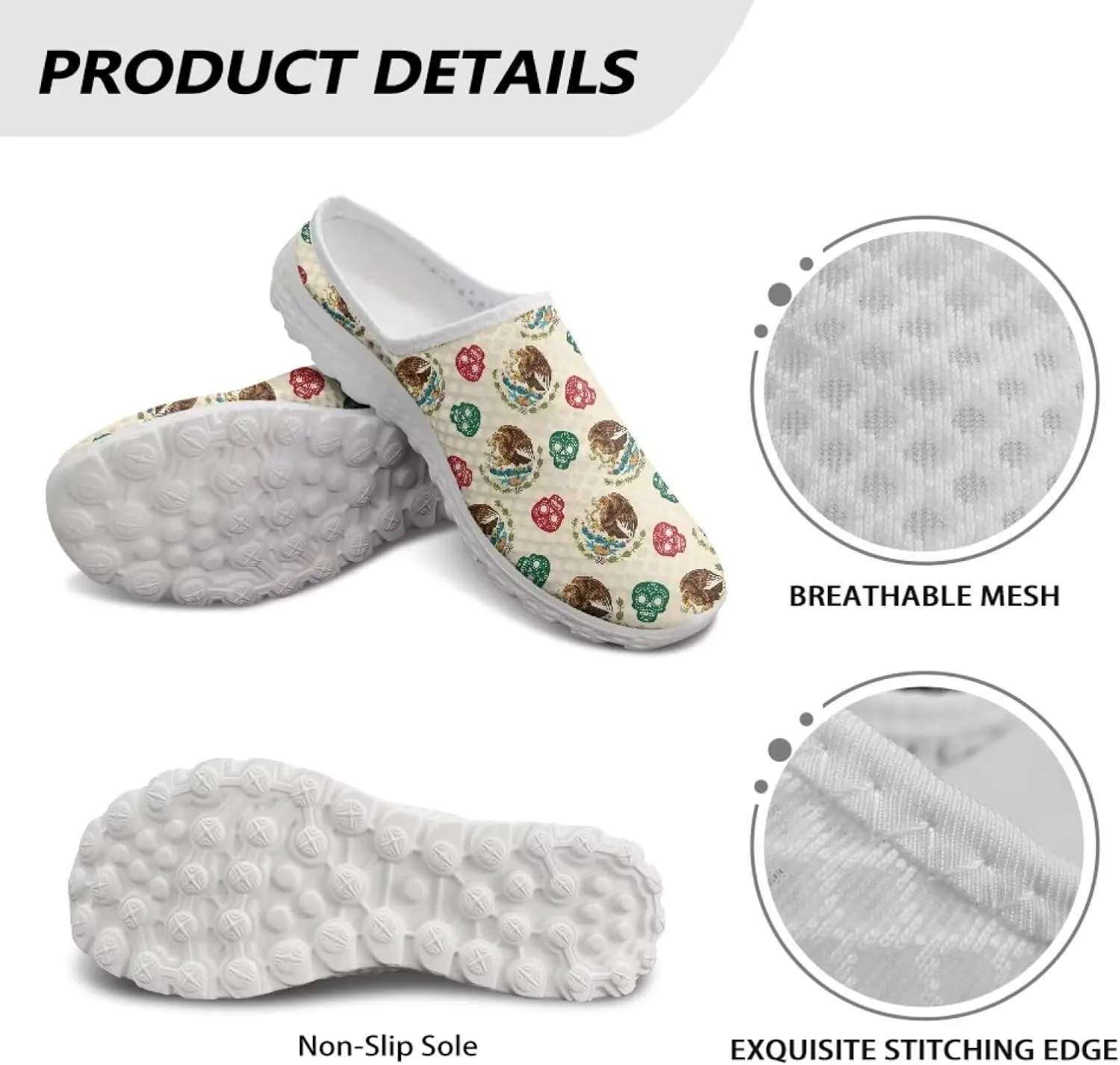 Jeiento Women Lightweight Slip On Mules Shoes Comfortable Anti Slip Loafers Open Back Breathable Slippers