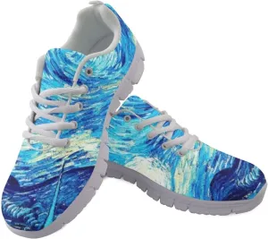 Jeiento Women Trainers Sports Running Shoes Causal Travel Walking Flat Shoe Lace-up Breathable for Lady Teenager Girls