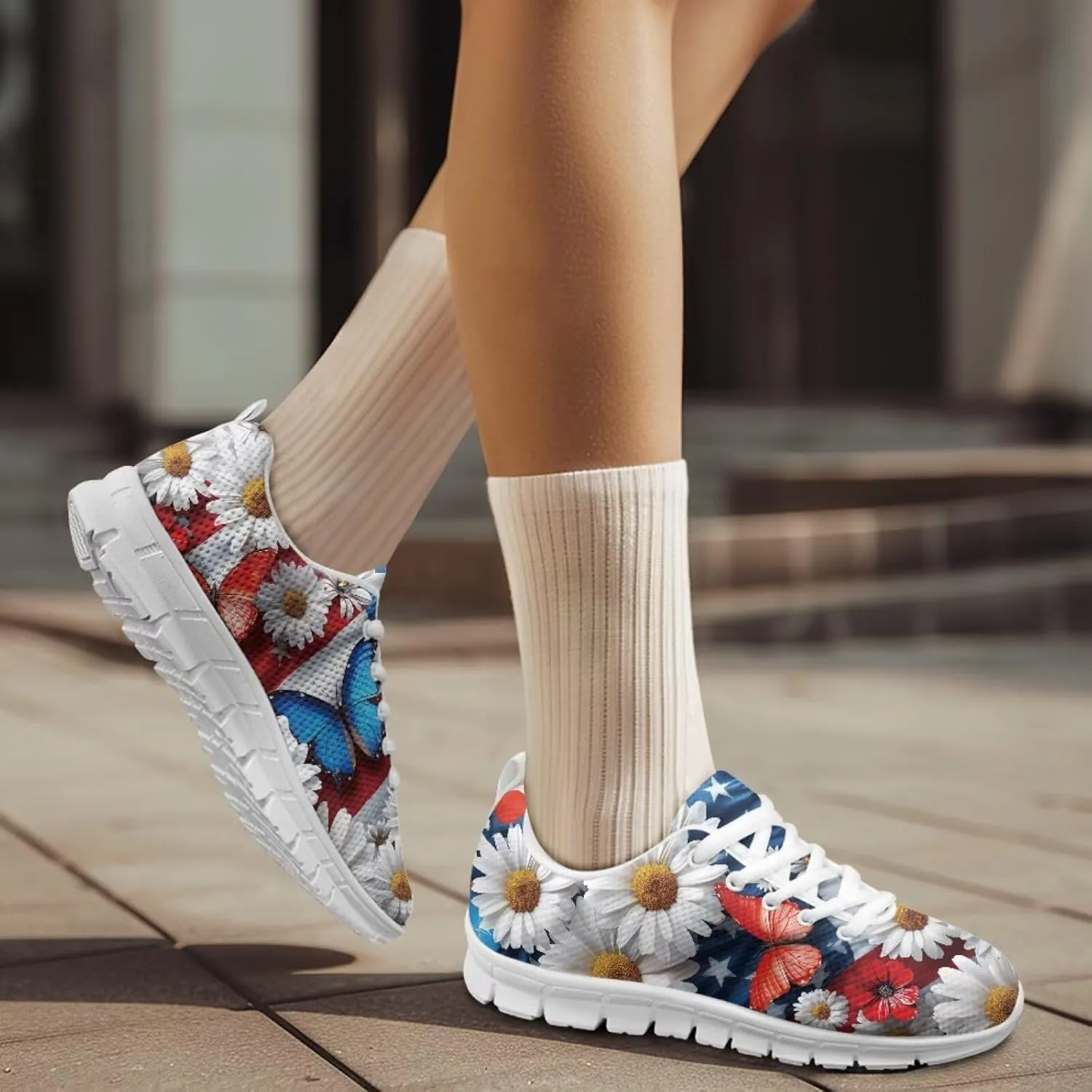 Jeiento Women Trainers Sports Running Shoes Causal Travel Walking Flat Shoe Lace-up Breathable for Lady Teenager Girls