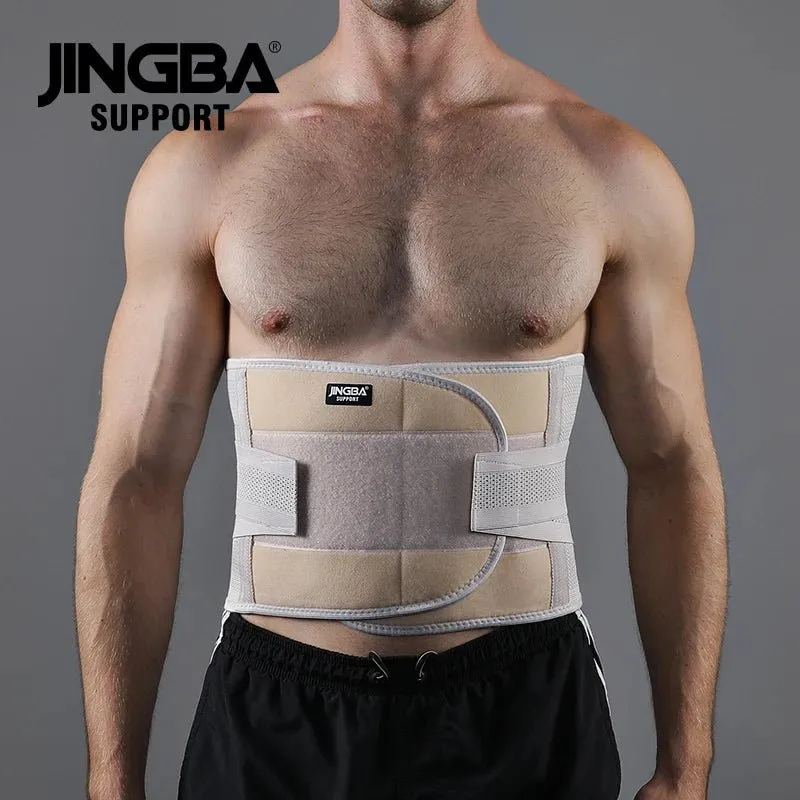 JINGBA Unisex Adjustable Sweat Waist Back Support  Belt Waist and Back Support