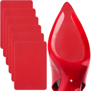 Joez Wonderful Red Bottoms Sole Protector 6pcs, Sole Protector for Christian Louboutin High Heels, Self-Adhesive Silicone Anti Slip Shoe Grips Sole Guard for Red High Heels