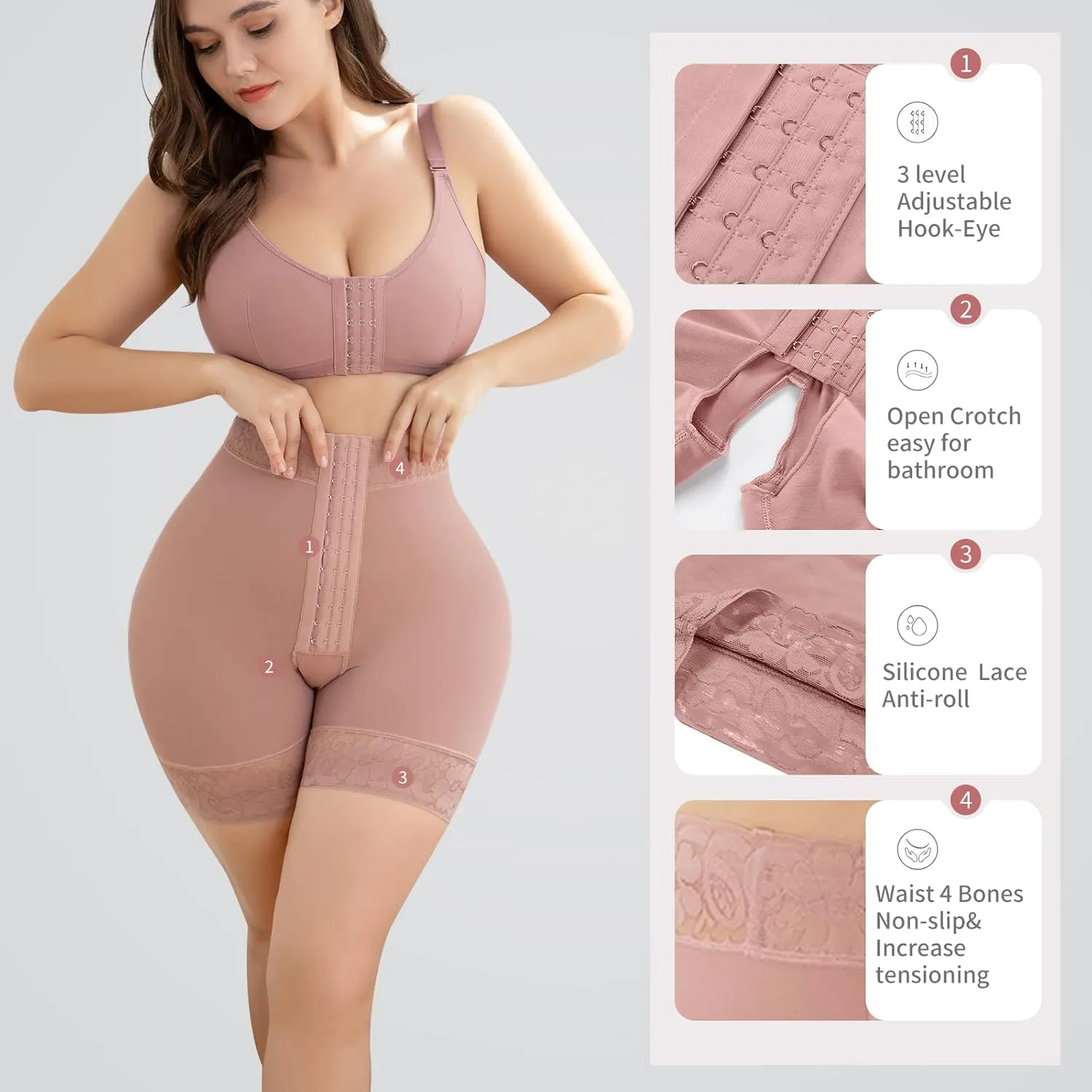 JOSHINE Shapewear for Women Tummy Control Body Shaper Shorts Butt Lifter Panties High Waisted Underwear Slimming Panties