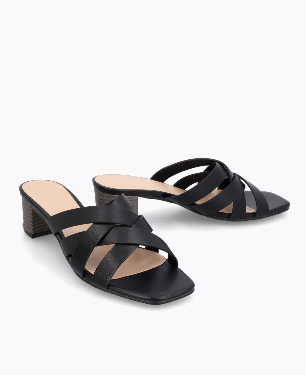 Josie Heel Sandals - Black