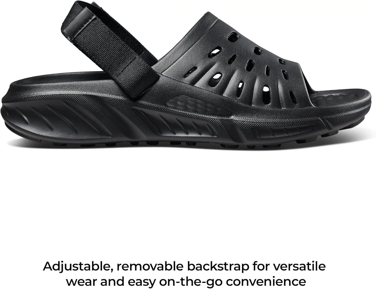 Joybees Mens Trekking Slide Sandals with Backstrap, Athletic Sport Shoes, Hiking, Camping, Water Resistant