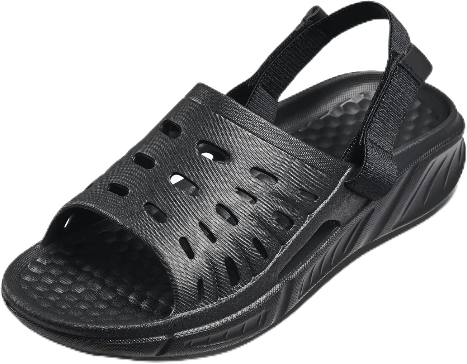 Joybees Mens Trekking Slide Sandals with Backstrap, Athletic Sport Shoes, Hiking, Camping, Water Resistant