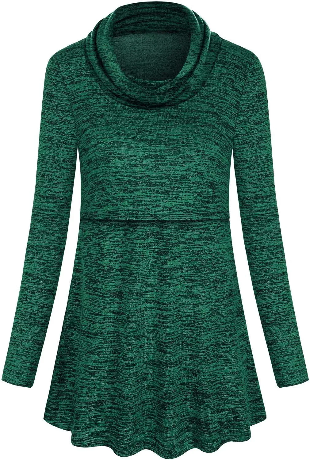 Joymom Maternity Warm Cowl Neck Nursing Sweatshirt Breastfeeding Tunic Tops