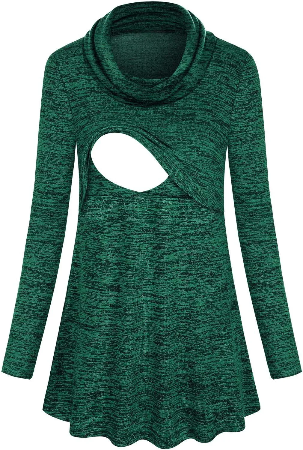 Joymom Maternity Warm Cowl Neck Nursing Sweatshirt Breastfeeding Tunic Tops