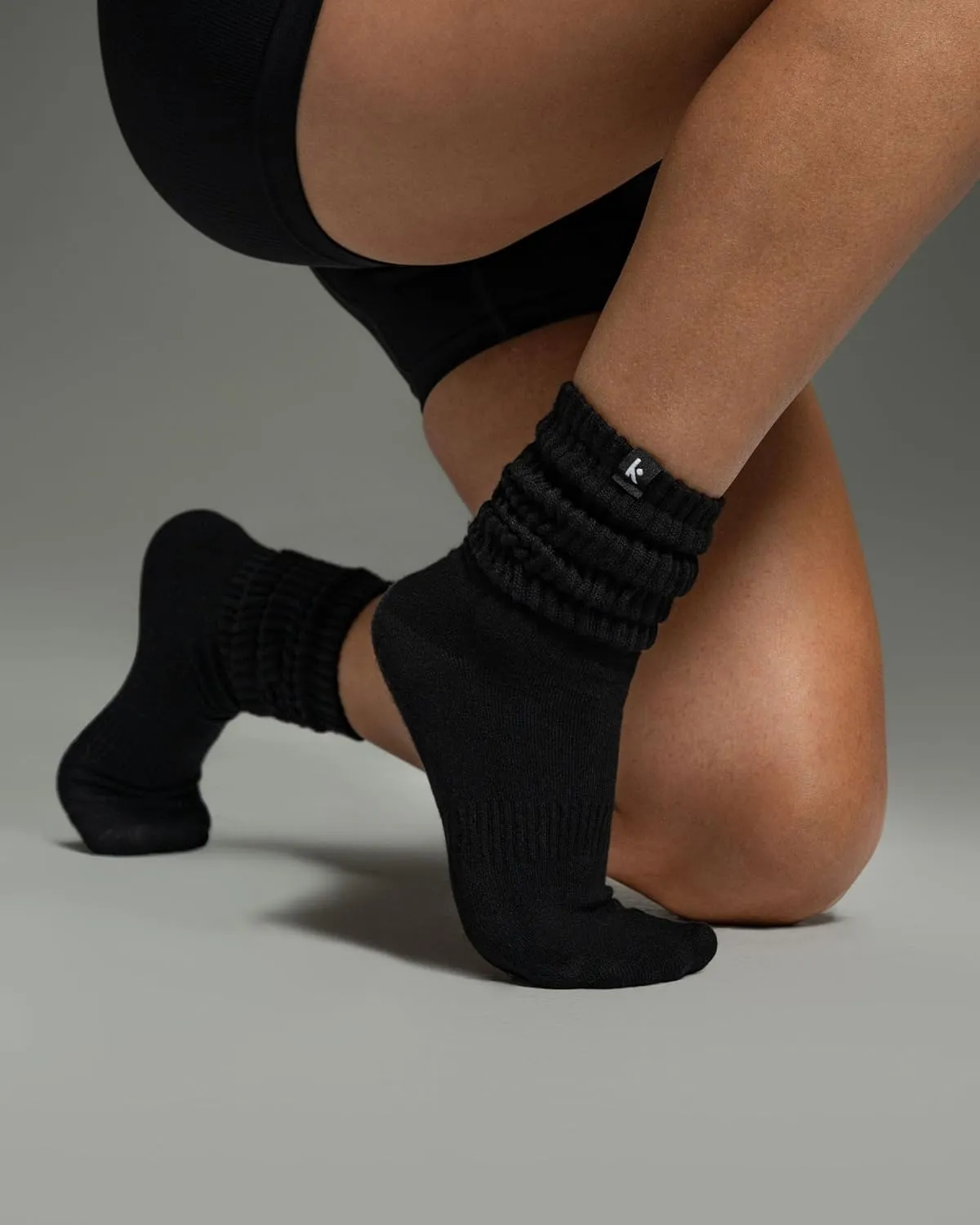 Kamo Fitness Cozy 3-Pair Pack - Scrunch Long Crew Socks for Women, Soft & Breathable Boot and Slouch Socks, Size 5-9