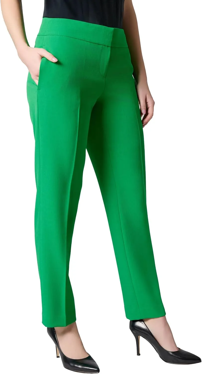 Kasper Women's Flat Front Slim Pant