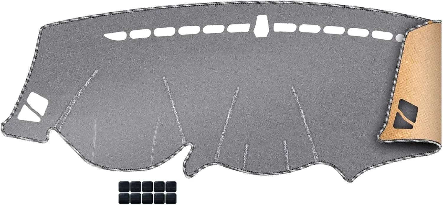 KEYOOG Dashboard Cover Dash Mat Fit for 2015-2010 Hy-undai Tucson,2015 IX35 (for Left Hand Drive),Car Dash Board Mat Anti-Glare Carpet,Non-Slip Pad Sunshield Protector (Grey)