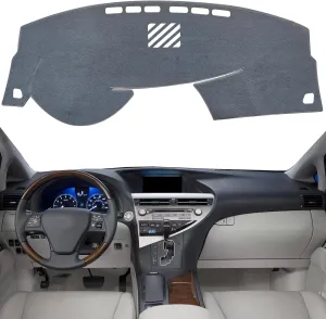 KEYOOG Dashboard Cover Dash Mat Fit for 2015-2010 Le-xus RX, RX270 RX350 RX450h (for Left Hand Drive),Car Dash Board Mat Anti-Glare Carpet,Non-Slip Pad Sunshield Protector (Grey)