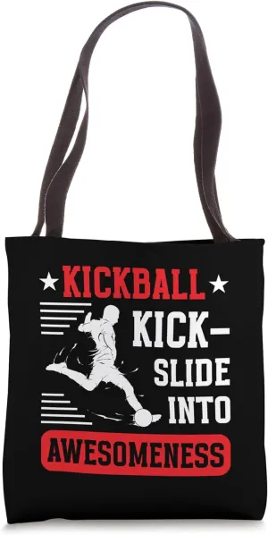 Kickball Kick-Slide Into Awesomeness Kickball Player Star Tote Bag