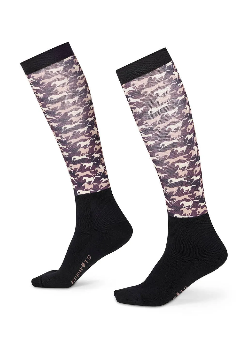 Kids Dual Zone Equestrian Boot Socks: VINEYARD AUTUMN BOUQUET / O/S