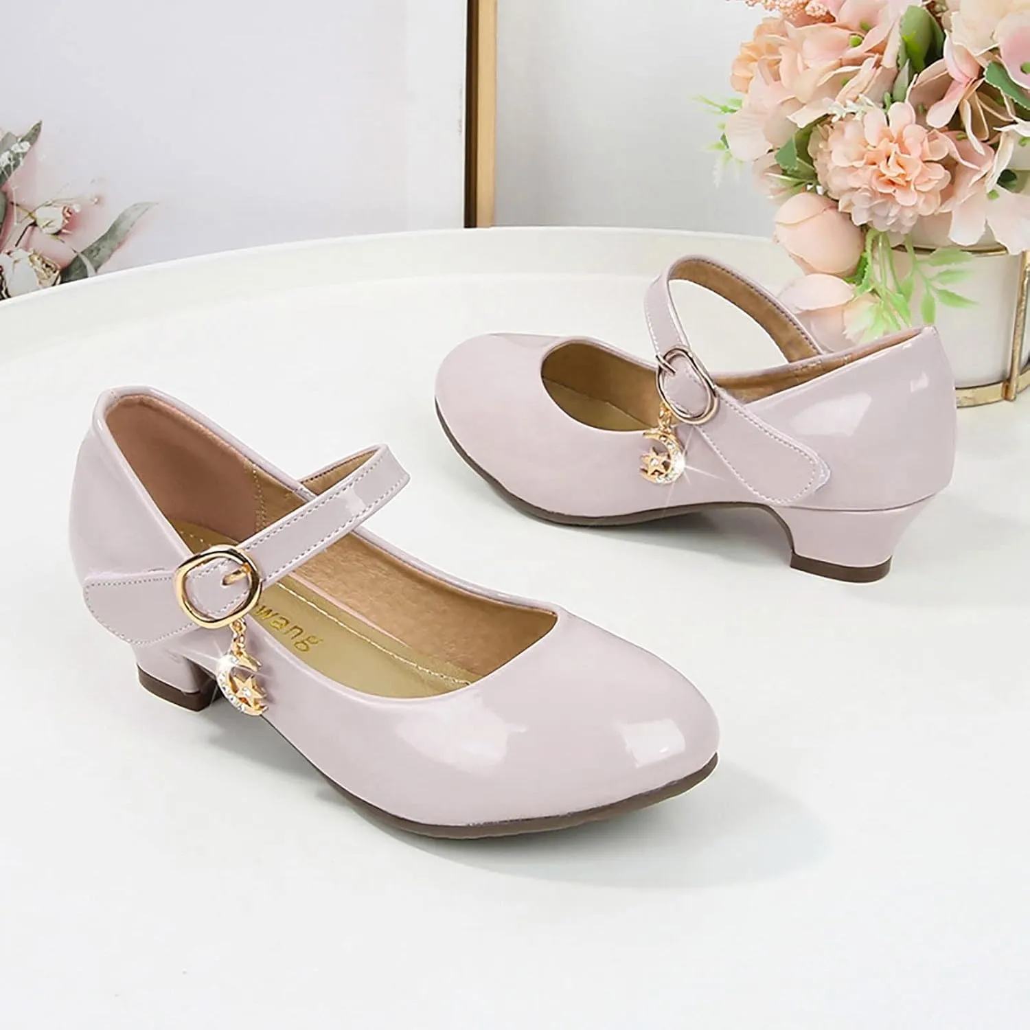 Kids Girl Black Dress Bowknot Shoes Ballet Mary Jane Shoe Teen Wedding Casual Walking Slip-On Shoes