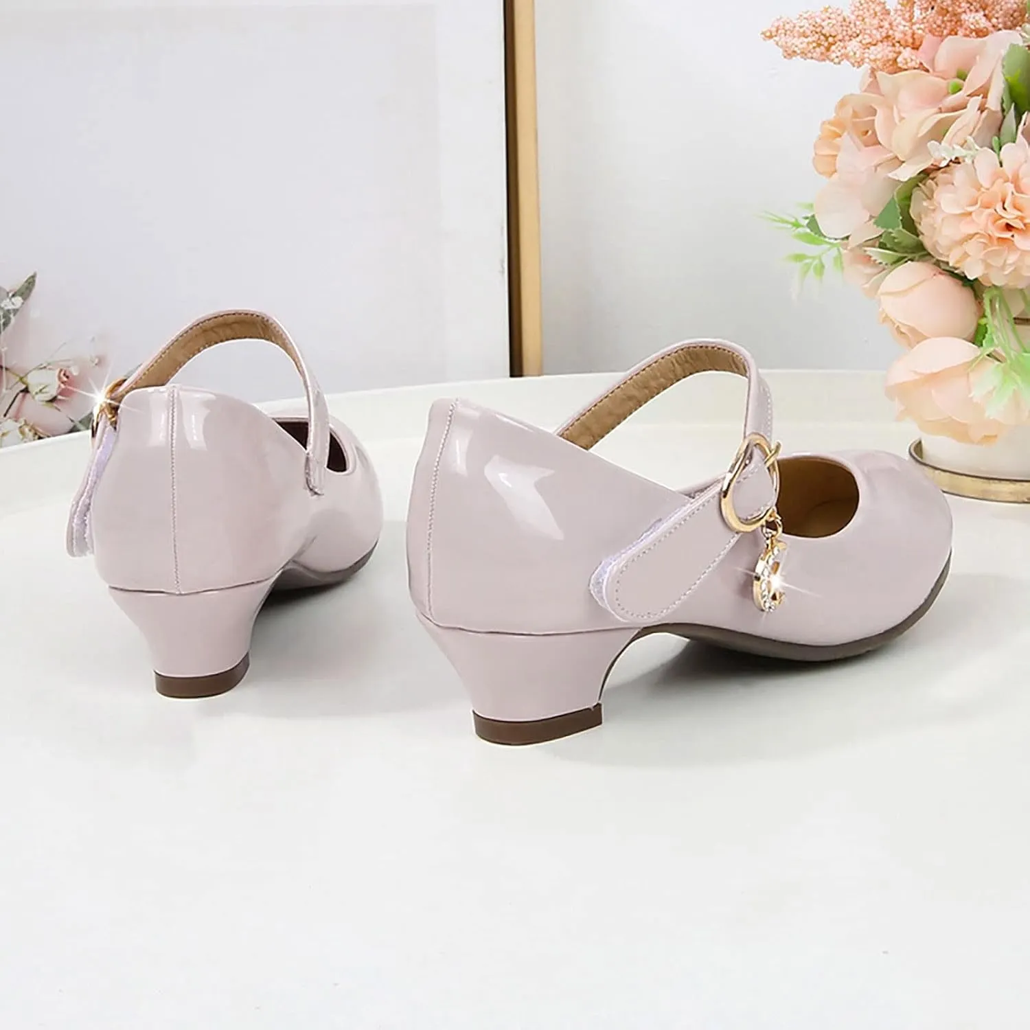 Kids Girl Black Dress Bowknot Shoes Ballet Mary Jane Shoe Teen Wedding Casual Walking Slip-On Shoes