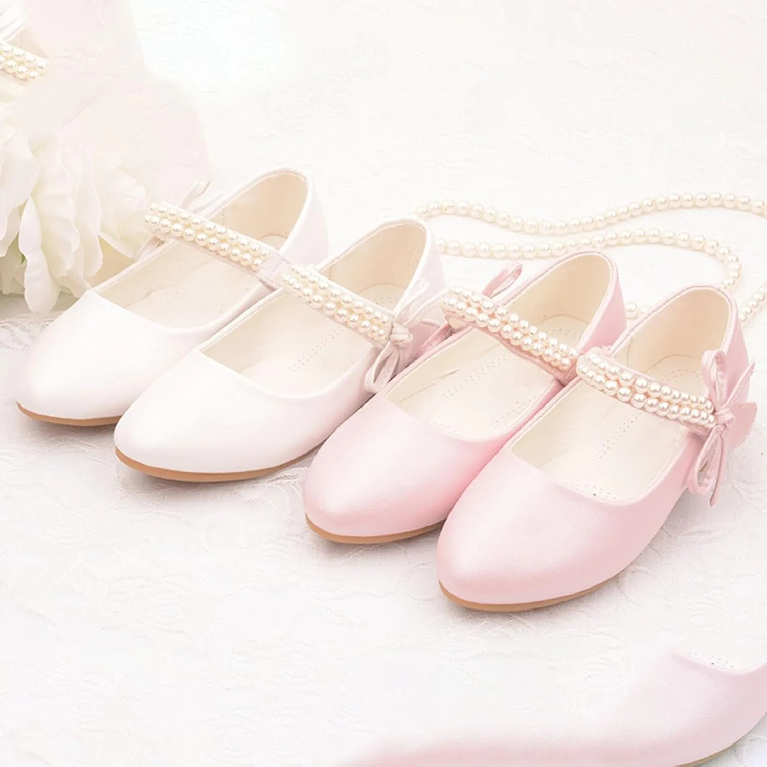 Kids Girl Shiny Sandals Mary Jane Shoes Glitter Flat Dress Shoes High Heels Shoe Wedding Sandals