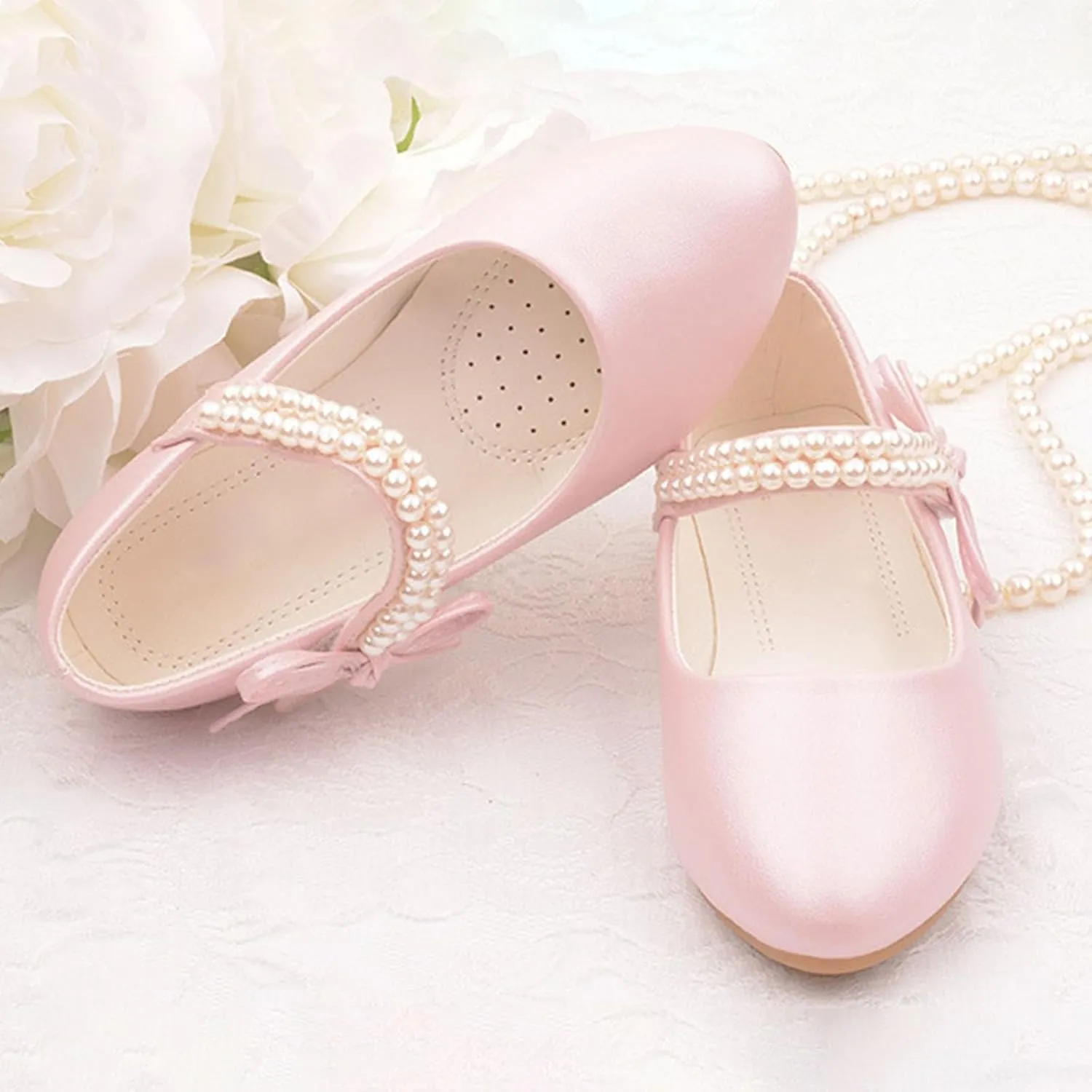 Kids Girl Shiny Sandals Mary Jane Shoes Glitter Flat Dress Shoes High Heels Shoe Wedding Sandals
