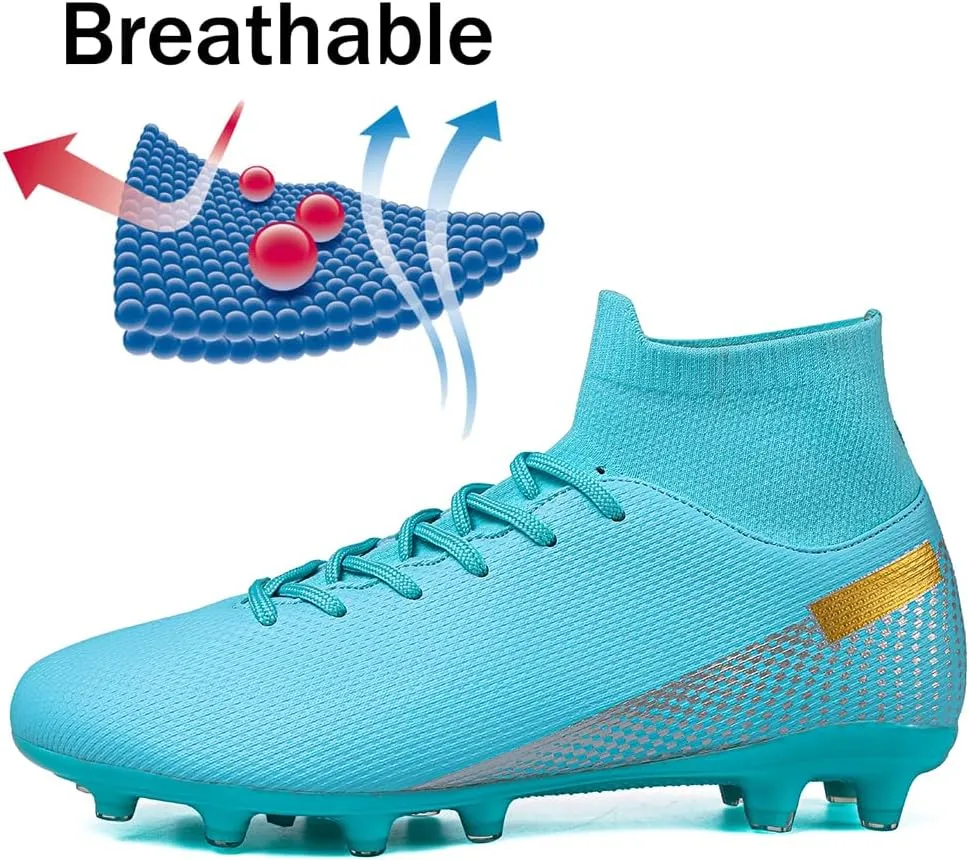 Kids Soccer Cleats Boys Girls Football Shoes Athletic Anti-Slip Outdoor/Indoor Sports Shoes