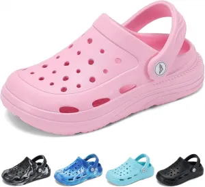 Kids Tie Dye Garden Clogs for Boys Girls | Lightweight Slip-On Water Shoes with Arch Support