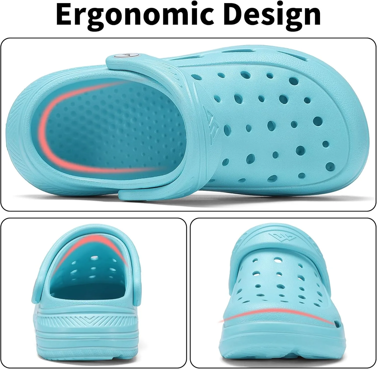 Kids Tie Dye Garden Clogs for Boys Girls | Lightweight Slip-On Water Shoes with Arch Support
