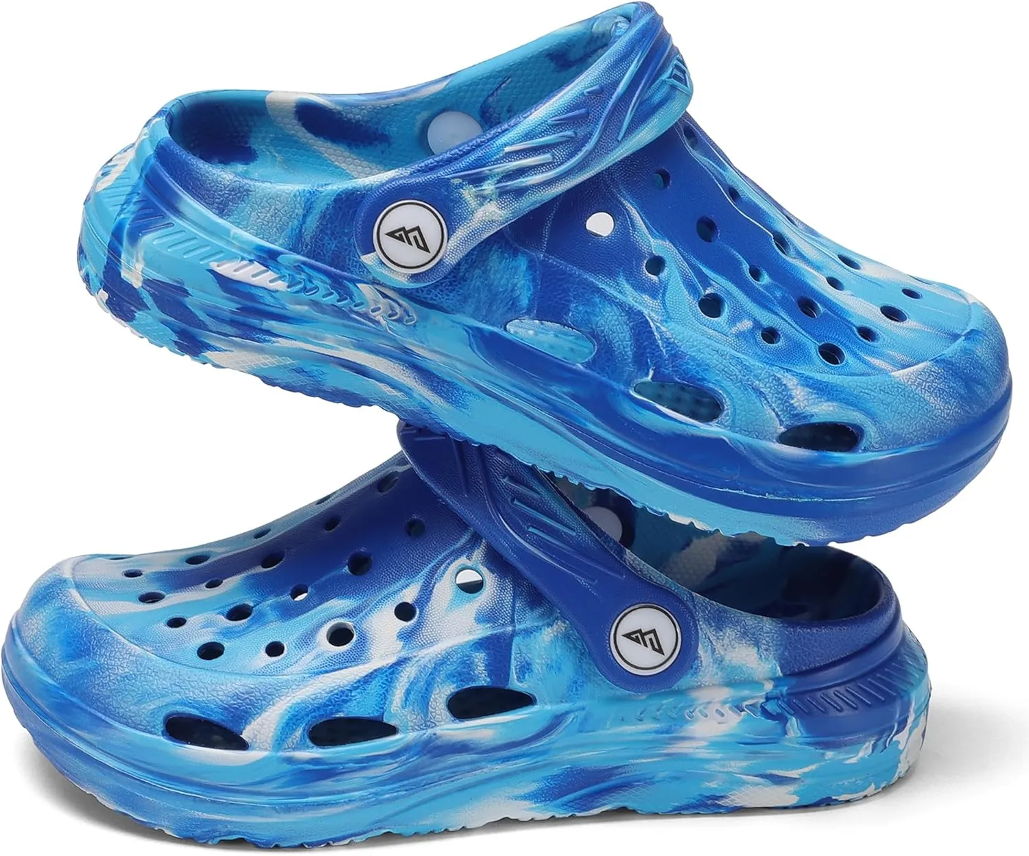 Kids Tie Dye Garden Clogs for Boys Girls | Lightweight Slip-On Water Shoes with Arch Support
