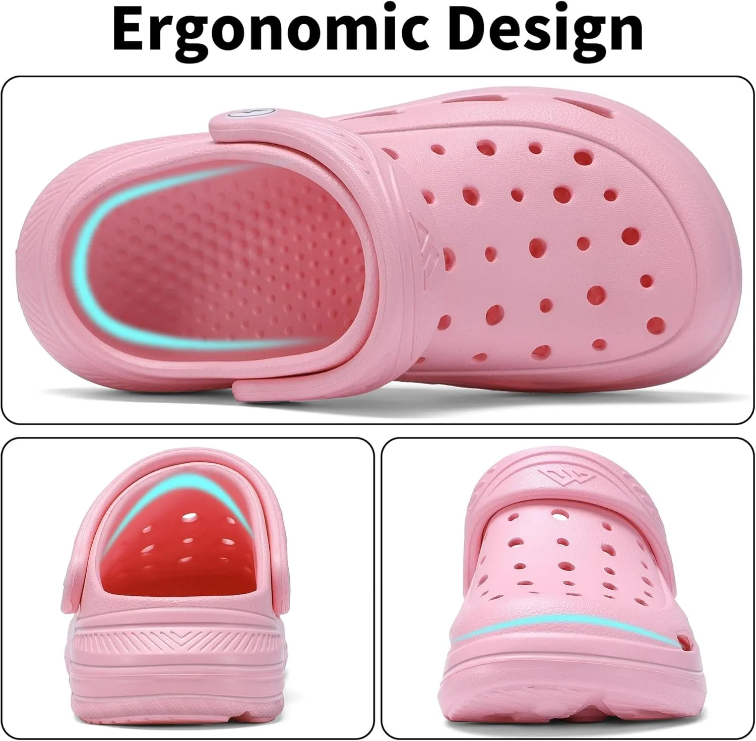 Kids Tie Dye Garden Clogs for Boys Girls | Lightweight Slip-On Water Shoes with Arch Support