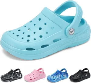 Kids Tie Dye Garden Clogs for Boys Girls | Lightweight Slip-On Water Shoes with Arch Support
