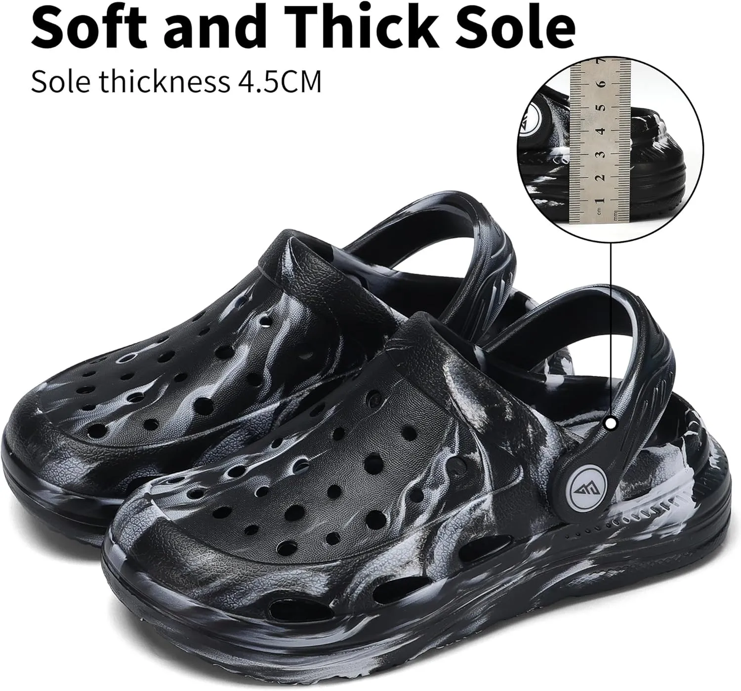 Kids Tie Dye Garden Clogs for Boys Girls | Lightweight Slip-On Water Shoes with Arch Support