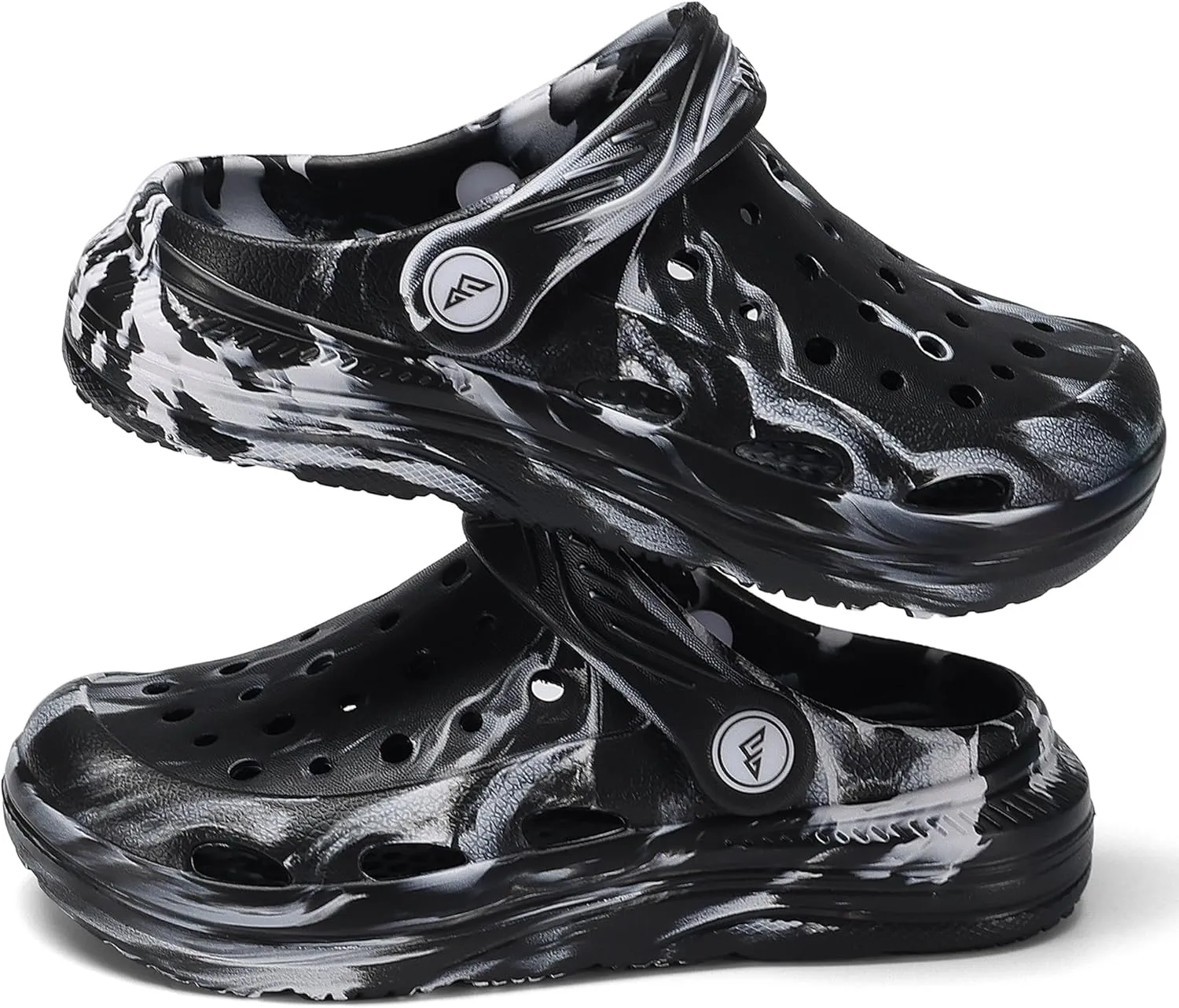 Kids Tie Dye Garden Clogs for Boys Girls | Lightweight Slip-On Water Shoes with Arch Support