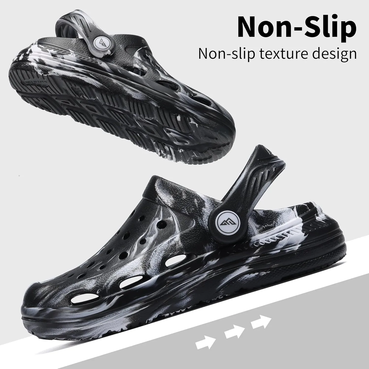 Kids Tie Dye Garden Clogs for Boys Girls | Lightweight Slip-On Water Shoes with Arch Support