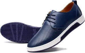 konhill Men's Casual Oxford Shoes - Breathable Dress Shoes Loafers Lace-up Flat Sneakers