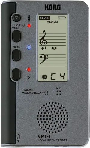 Korg VPT-1 Vocal Pitch Trainer w/ Five-Line Musical Staff Display and Sound Back Function