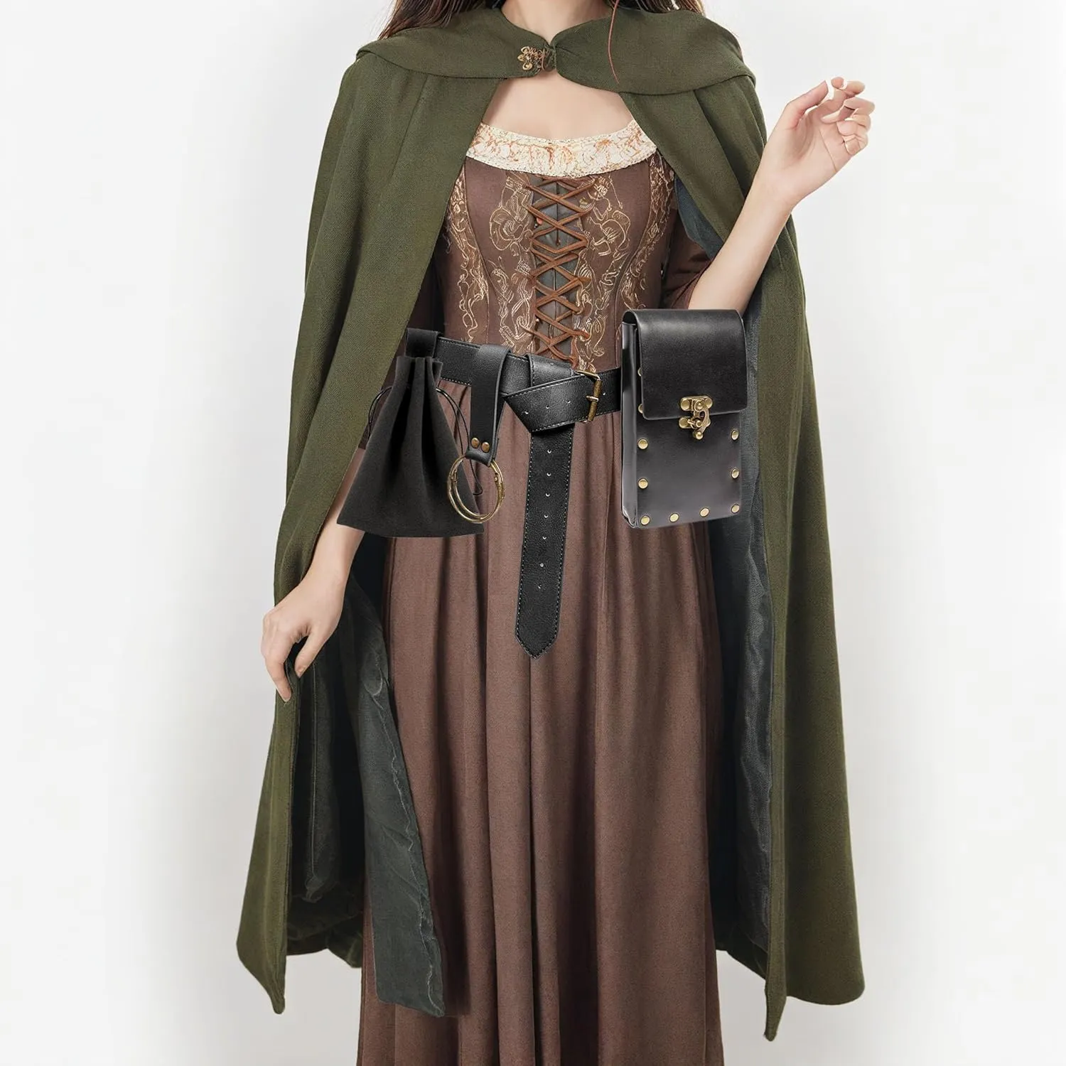 KOTORA Retro Belt Pouch Waist Bag Fanny Pack Steampunk Phone Bag Strap Holder Medieval Renaissance Cosplay Costume Accessory