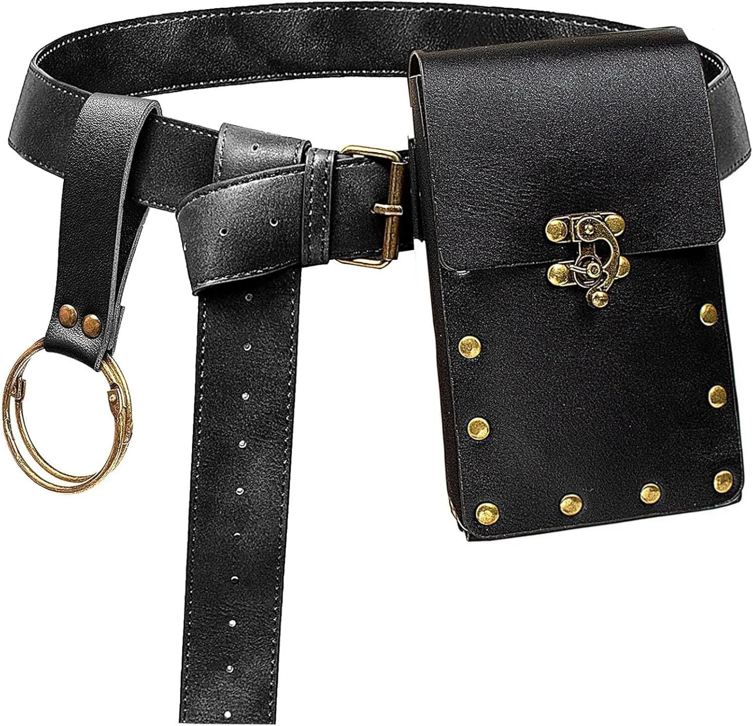 KOTORA Retro Belt Pouch Waist Bag Fanny Pack Steampunk Phone Bag Strap Holder Medieval Renaissance Cosplay Costume Accessory