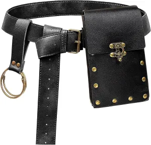 KOTORA Retro Belt Pouch Waist Bag Fanny Pack Steampunk Phone Bag Strap Holder Medieval Renaissance Cosplay Costume Accessory
