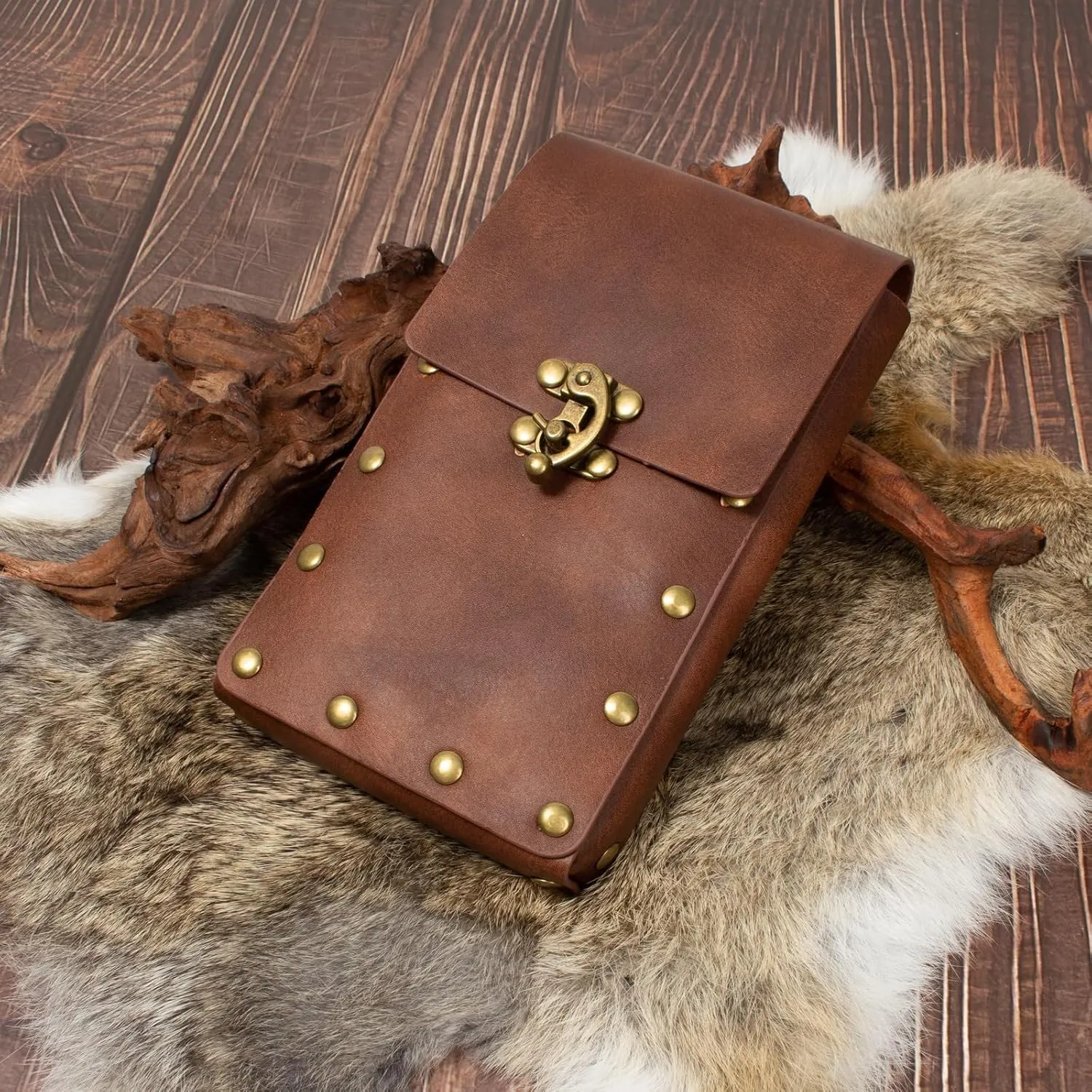 KOTORA Retro Belt Pouch Waist Bag Fanny Pack Steampunk Phone Bag Strap Holder Medieval Renaissance Cosplay Costume Accessory
