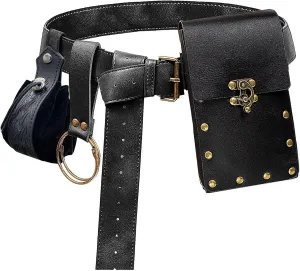 KOTORA Retro Belt Pouch Waist Bag Fanny Pack Steampunk Phone Bag Strap Holder Medieval Renaissance Cosplay Costume Accessory