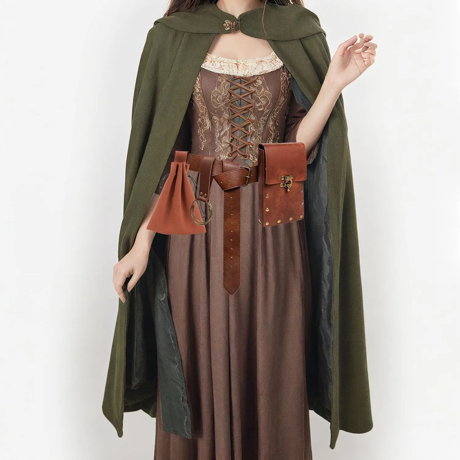 KOTORA Retro Belt Pouch Waist Bag Fanny Pack Steampunk Phone Bag Strap Holder Medieval Renaissance Cosplay Costume Accessory