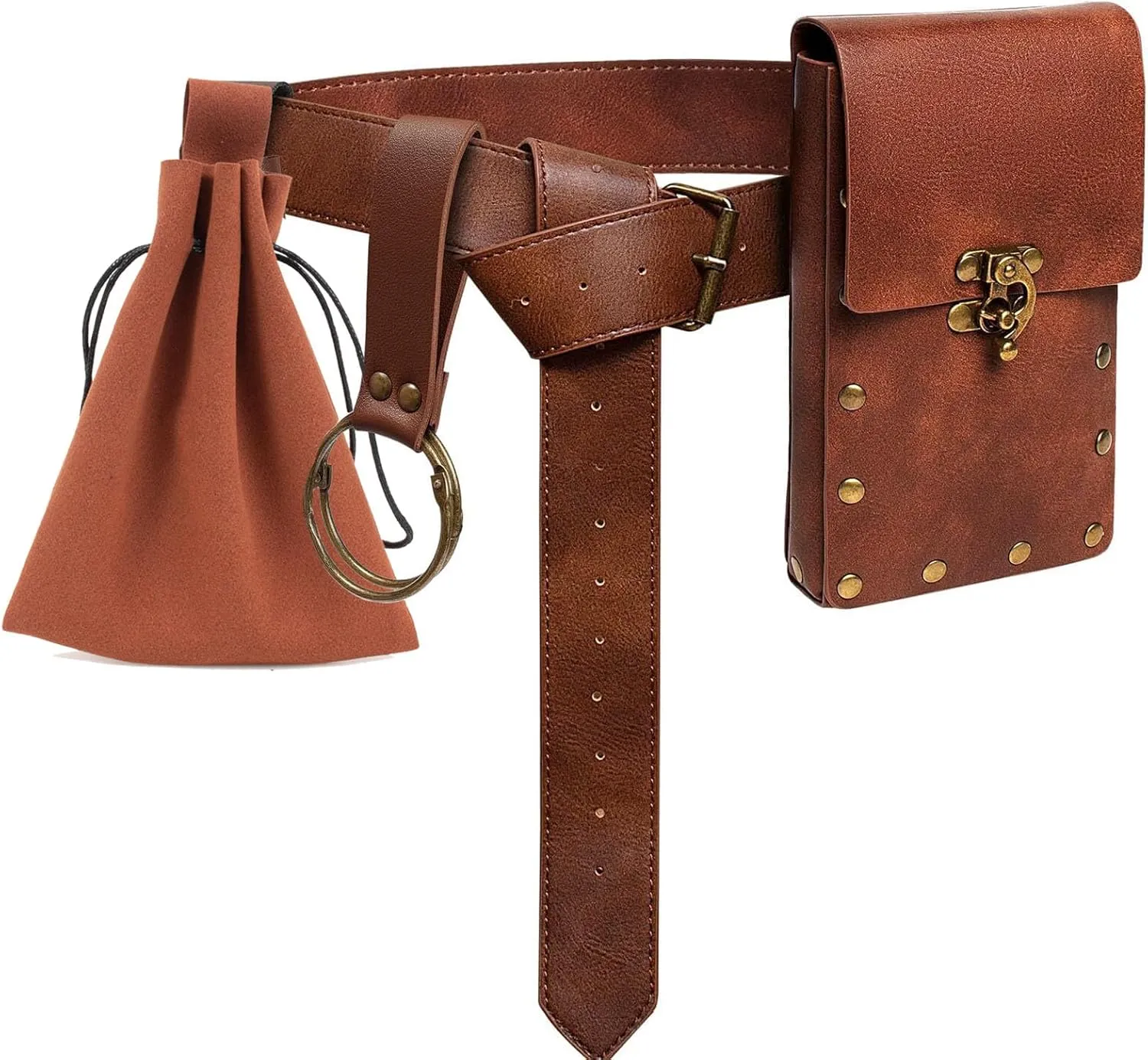 KOTORA Retro Belt Pouch Waist Bag Fanny Pack Steampunk Phone Bag Strap Holder Medieval Renaissance Cosplay Costume Accessory