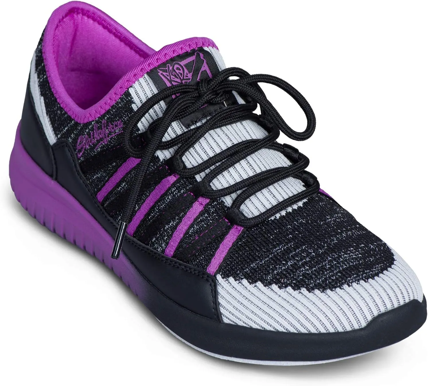 KR Strikeforce Jazz Black/Purple Lightweight Women's Bowling Shoe with Comfort Fit Technology