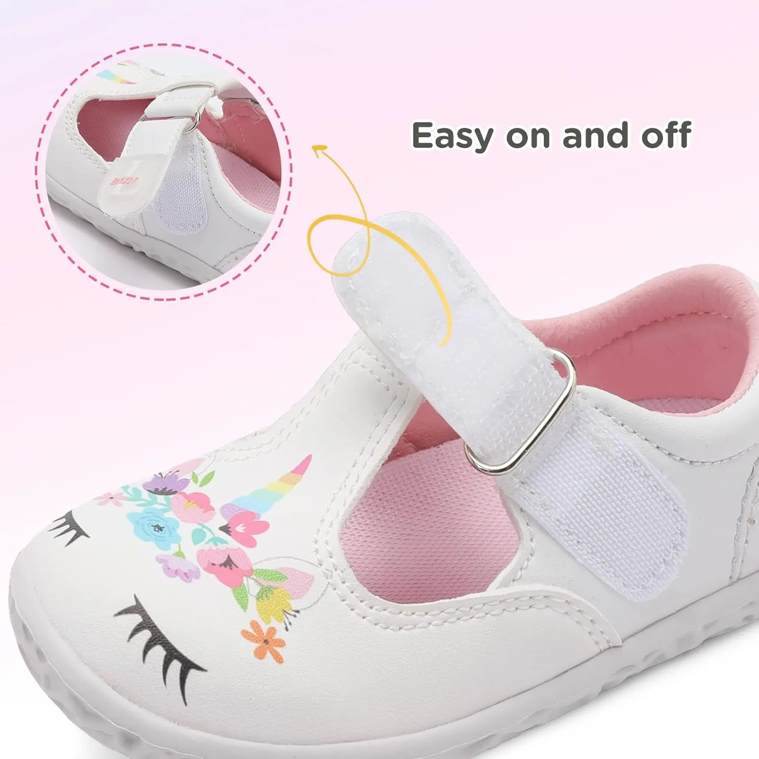 L-RUN Toddler Girls Dress Shoes Lightweight Mary Jane Shoes for Girls Anti-Slip School Shoes for Toddler Girls