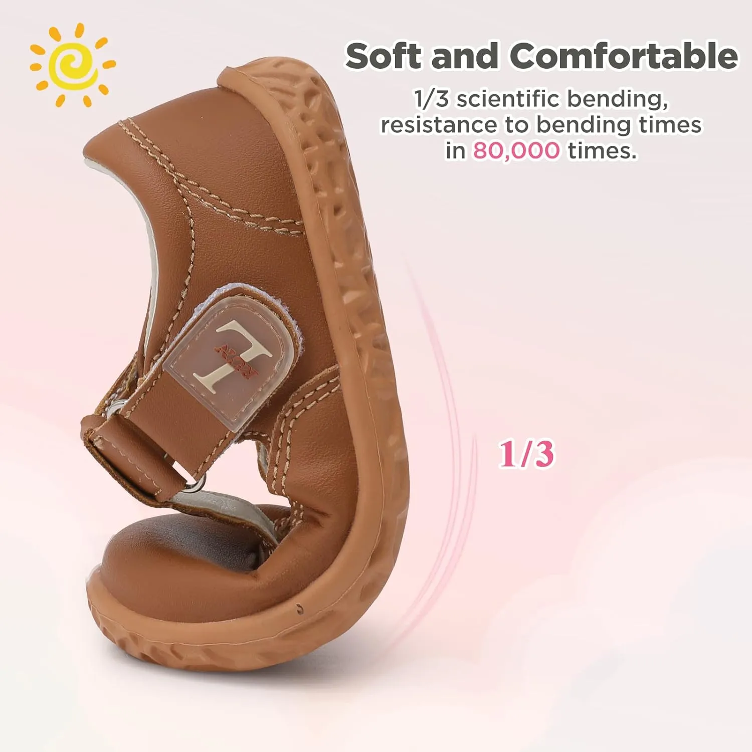 L-RUN Toddler Girls Dress Shoes Lightweight Mary Jane Shoes for Girls Anti-Slip School Shoes for Toddler Girls