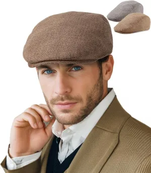 LADYBRO 2Pack Unisex Flat Cap Newsboy Hats for Men Women, Summer Casual Adjustable