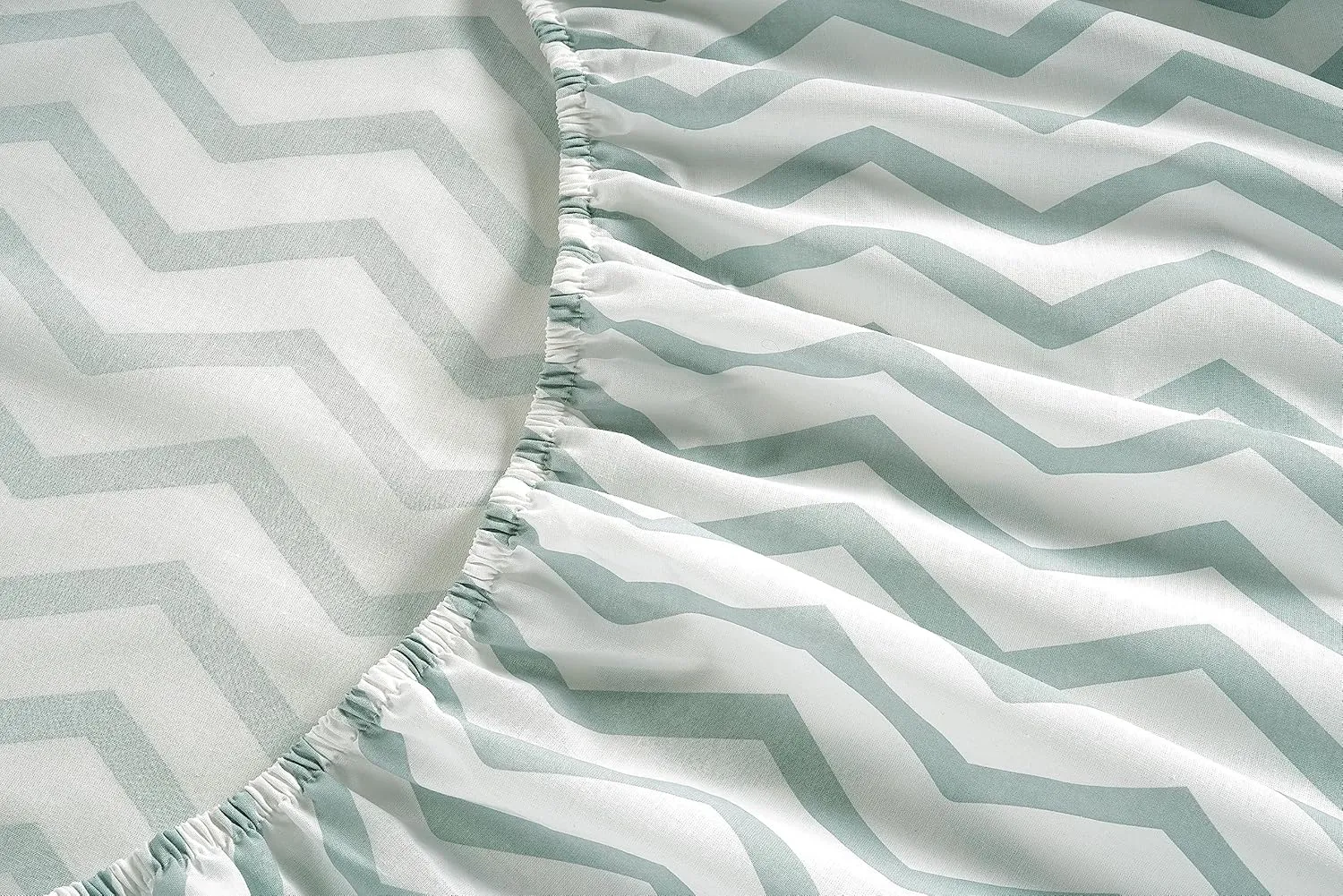 LANE LINEN Twin Cotton Sheets – 450 Thread Count Cooling & Soft Sateen Weave, 15” Deep Pocket Fully Elasticized Fitted Sheet, Luxury Hotel Sheets & Pillowcase Set, Chevron