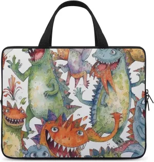 Laptop Bag for Women Chaotic Colorful Monsters Printed Work Briefcase Computer Carrying Bag Tote Bag for Women Laptop Bag Gifts for Men Women
