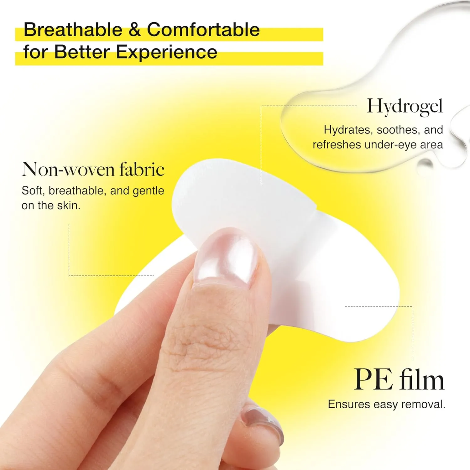 LASHVIEW 100 Pairs Under Eye Pads Eyelash Extension Natural Hydrogel Patch Lash Gel Pad for Extensions supplies Beauty Eyelash Extension Tools