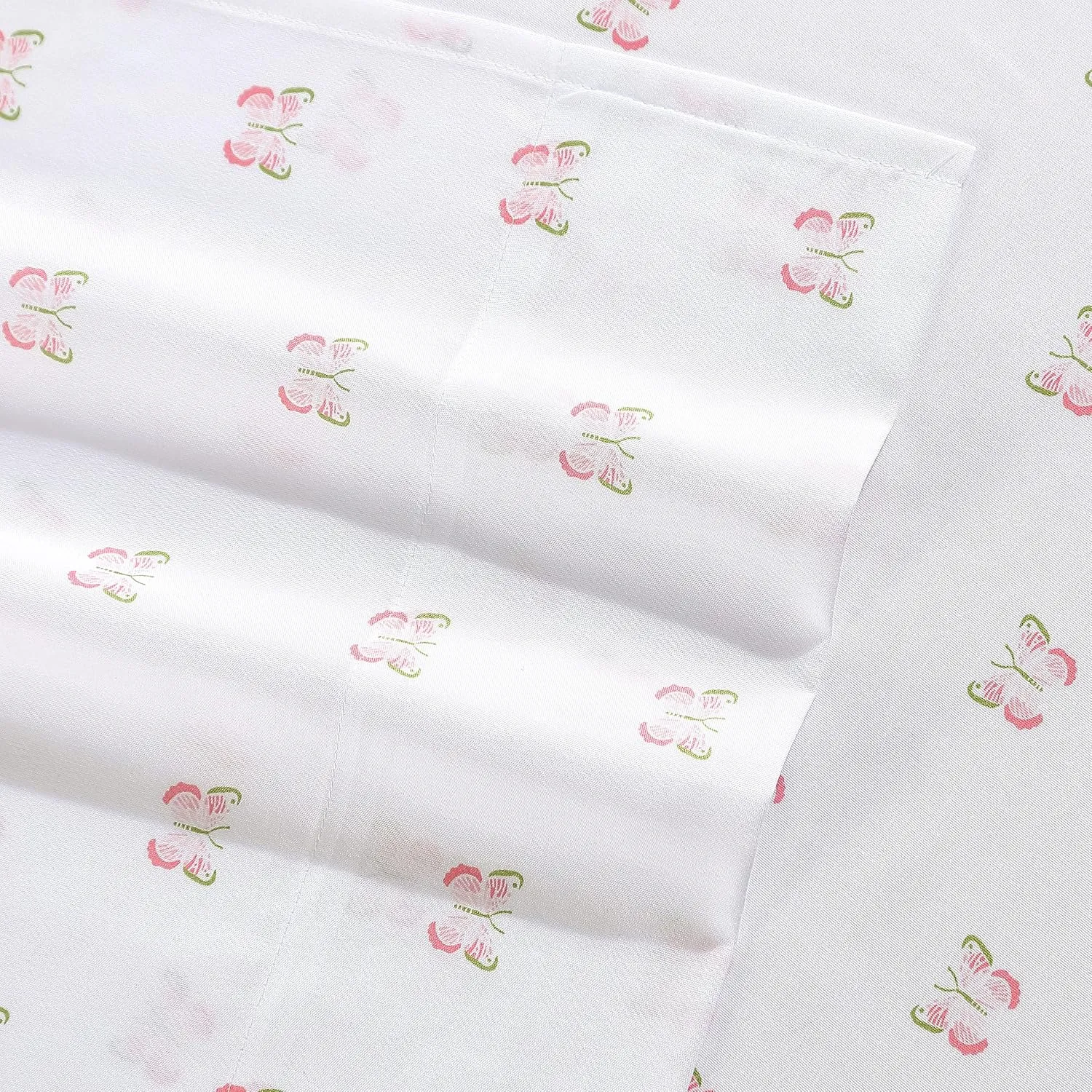 Laura Ashley Kids - Kids Sheet Set, Ultra-Soft & Breathable Toddler Bedding with Matching Pillowcases, Wrinkle-Resistant, Ideal Girl Room Essentials (Fluttery Friends Pink, Twin/Twin XL)